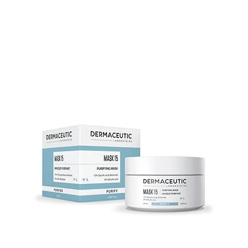 Dermaceutic Mask 15, visų tipų odai, šveičiamoji, odos riebumą reguliuojanti kaukė, riebiai ir į aknę linkusiai odai