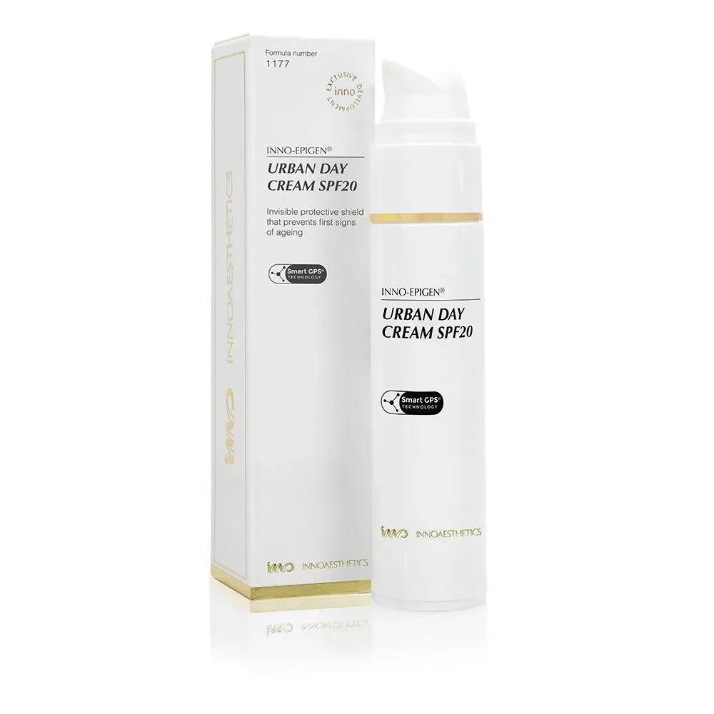 Innoaesthetics Inno-Epigen® Urban Day Cream, visų tipų odai, Visapusiškas kasdieninis veido kremas SPF20