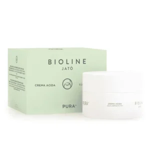 Bioline Pura+ Kremas, intensyvus valomasis kompleksas užkerta bakterijų plitimą, mažina blizgesį bei sutraukia poras, balansuojamasis kremas skirtas riebiai, į aknę linkusiai veido odai, atkuria odos pH balansą