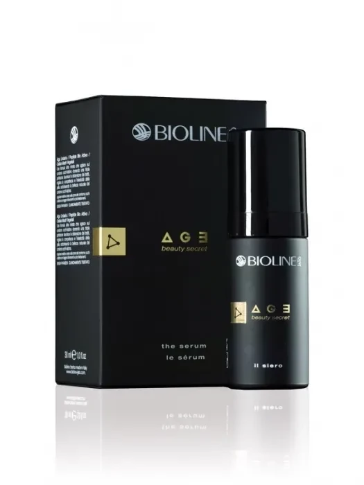 Bioline Age Beauty Secret Visapusiškas priešraukšlinis serumas, visų tipų odai, trejopo poveikio serumas odos atjauninimui, raukšlių mažinimui, odos elastingumui atkurti