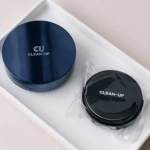 CUSKIN inovatyvus cushion makiažo pagrindas su keičiamu užpildu SPF50+ PA+++, 15g + 15g – No.19