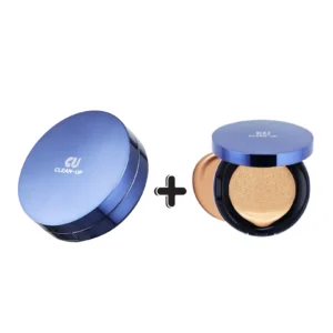 CUSKIN inovatyvus cushion makiažo pagrindas su keičiamu užpildu SPF50+ PA+++, 15g + 15g, No.23