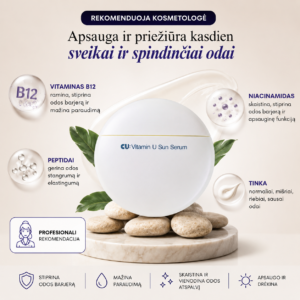CUSKIN apsauginis serumas nuo saulės SPF 50+ PA++++ su vitaminu U ir B12, 50g